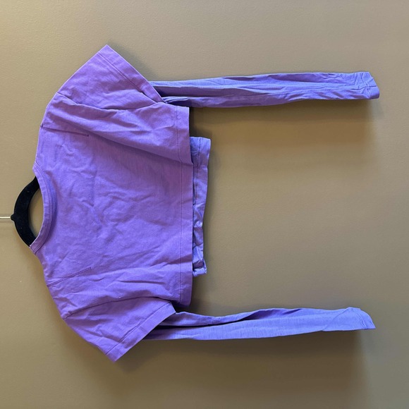 JACQUEMUS Le Double Cropped Layered T-Shirt - Purple xsmall - Picture 6 of 6